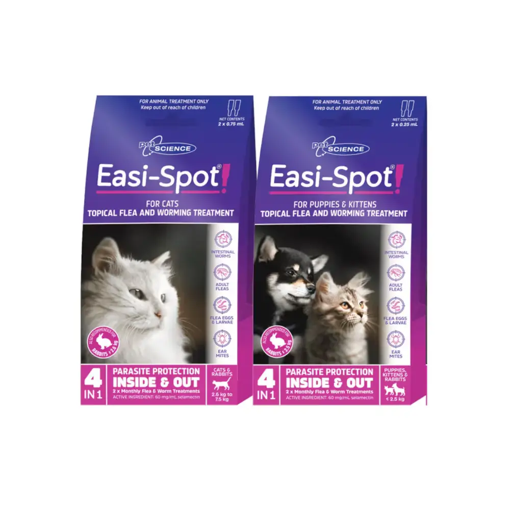 PetScience Easi Spot Flea and Worm Treatment for Cats Cat Flea and Worm Treatment