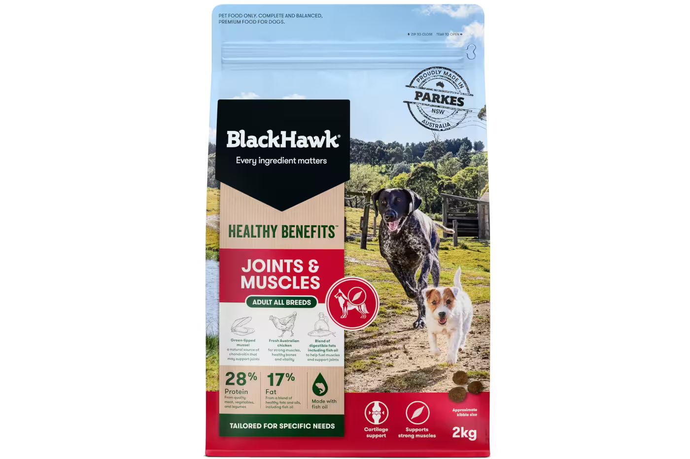 Black Hawk Healthy Benefits Joints and Muscles - Dry Dog Food - 2kg - Dry Dog Food