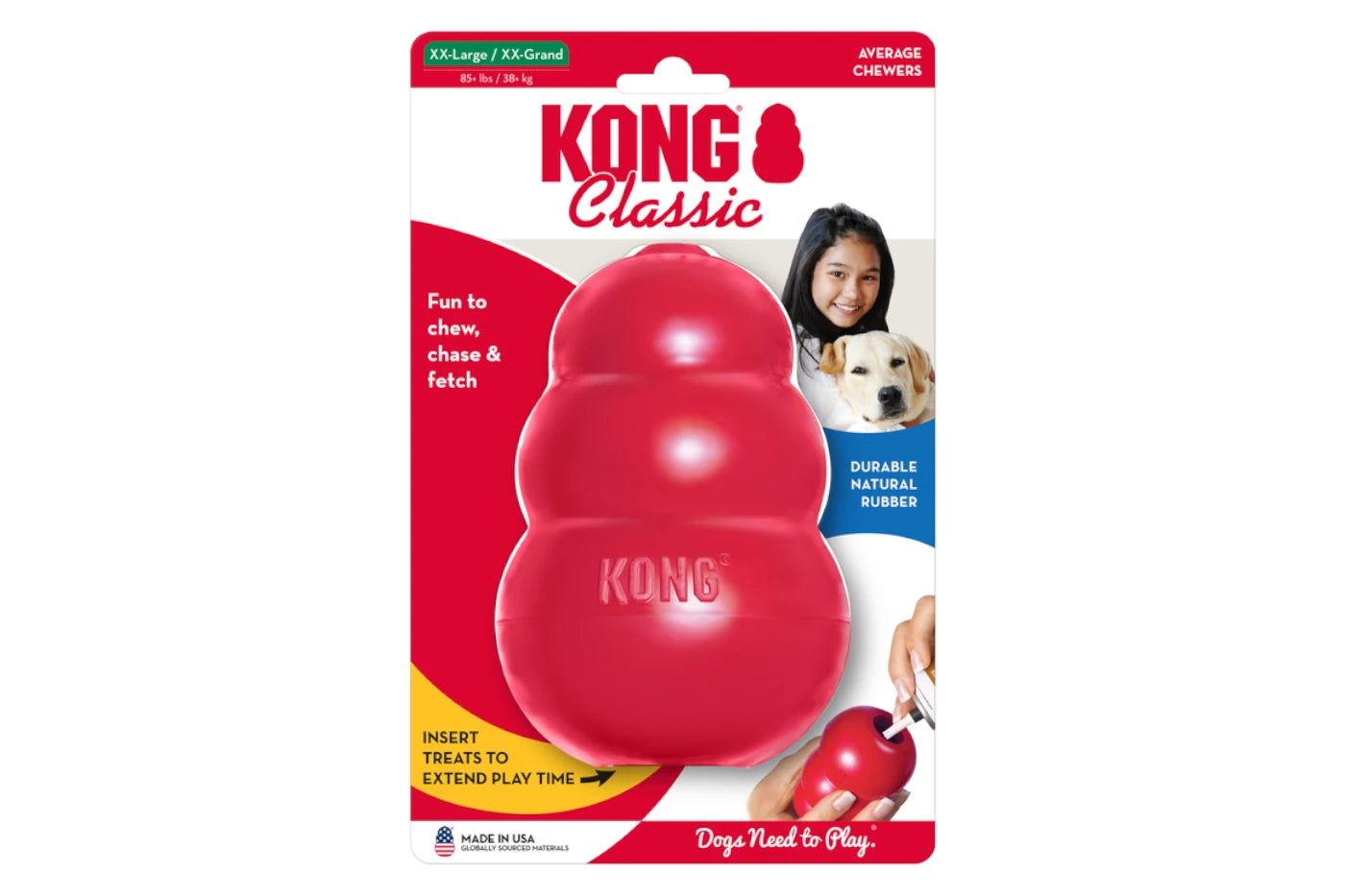KONG Classic Dog Toy - 2X Large - Dog Toys