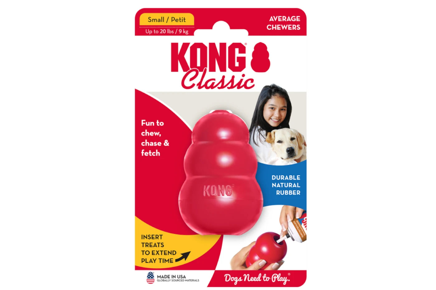 KONG Classic Dog Toy - Small - Dog Waste Products