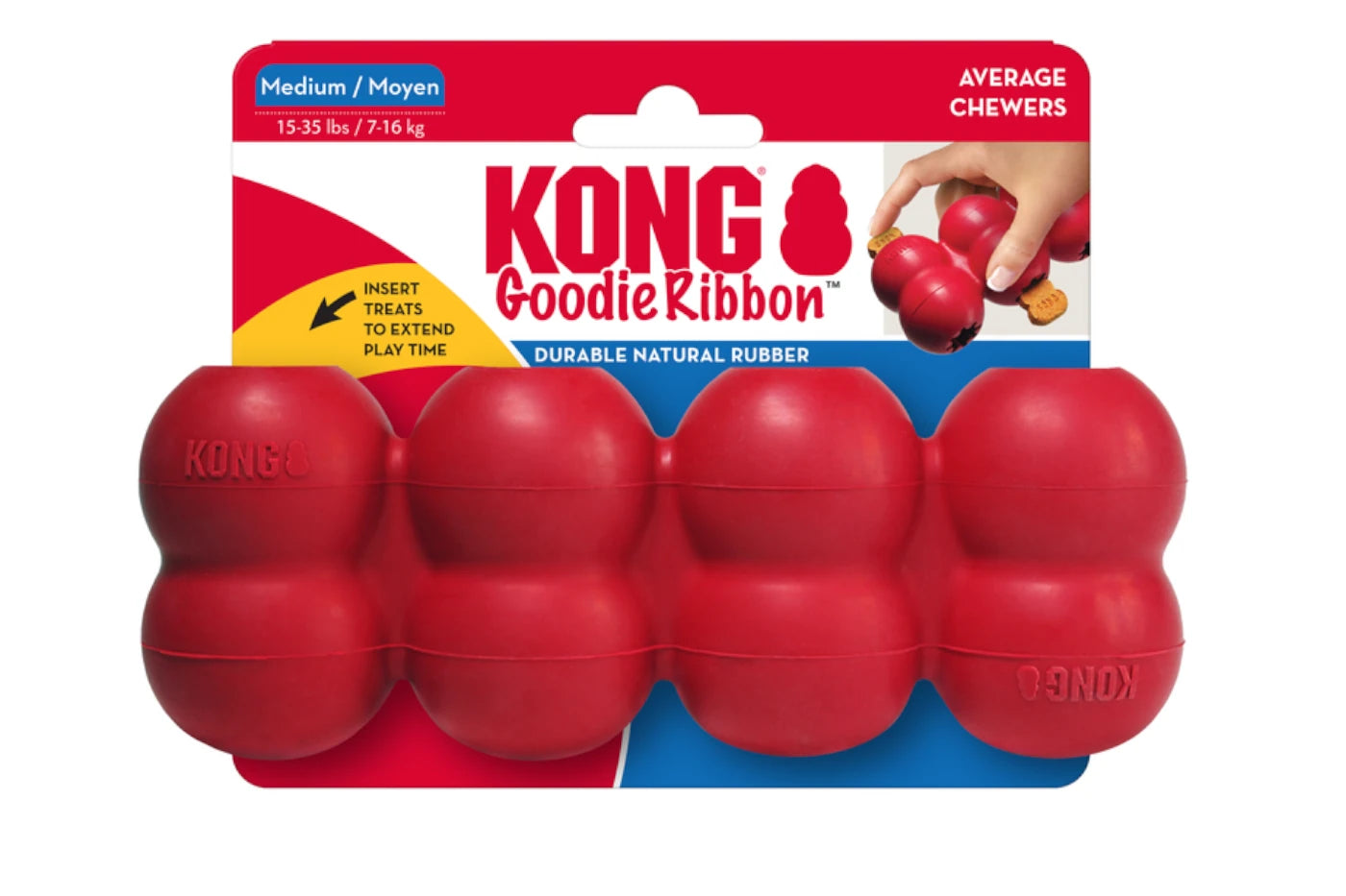 KONG Goodie Ribbon Dog Toy - Medium - Dog Toys
