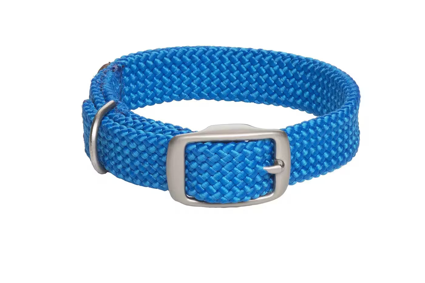 Mendota Double-Braid Adult Nickel Collars - Small / Sky Blue - Dog Collars