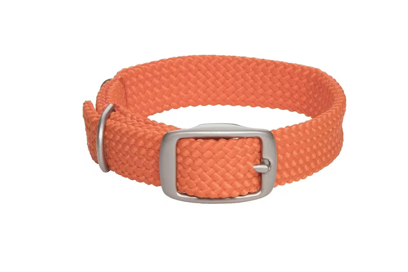 Mendota Double-Braid Junior Nickel Collars - Small / Orange - Dog Collars