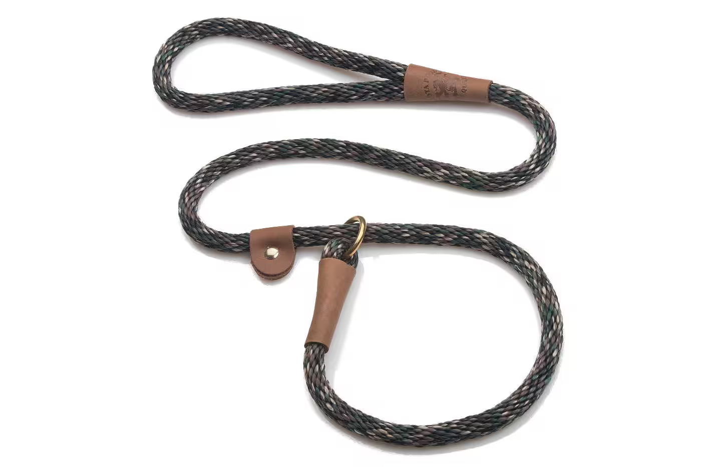 Mendota Slip Leads - Brass - 1/2’’ (12.7mm) for dogs over 23kg / 4ft (1.2m) / Camo