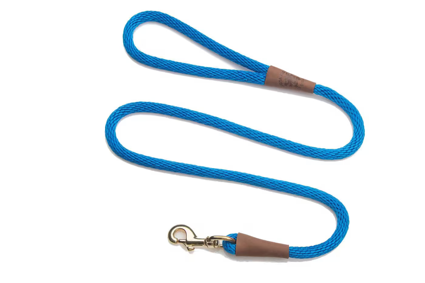 Mendota Snap Leads - Brass - 1/2’’ (12.7mm) for dogs over 23kg / 4ft (1.2m) / Blue - Dog Leads