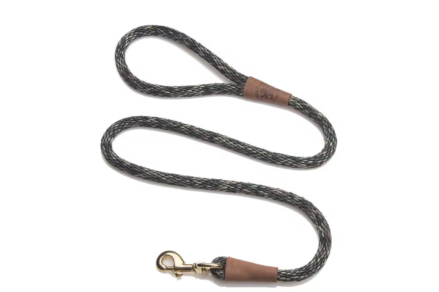 Mendota Snap Leads - Brass - 1/2’’ (12.7mm) for dogs over 23kg / 4ft (1.2m) / Camo - Dog Leads