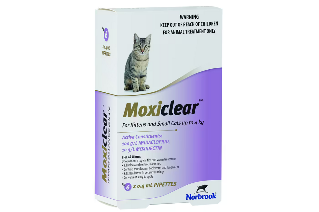 Moxiclear Flea and Worm Spot On Treatment for Cats - Cat Flea and Worm Treatment