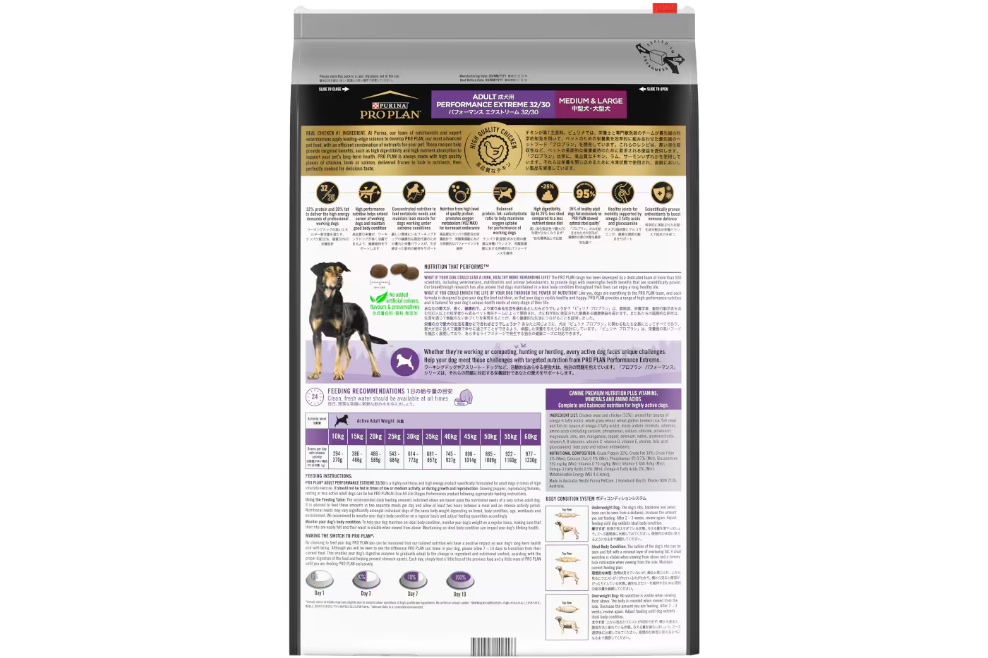 Purina Pro Plan Performance Extreme 32/30 Formula - Dry Food - Dry Dog Food