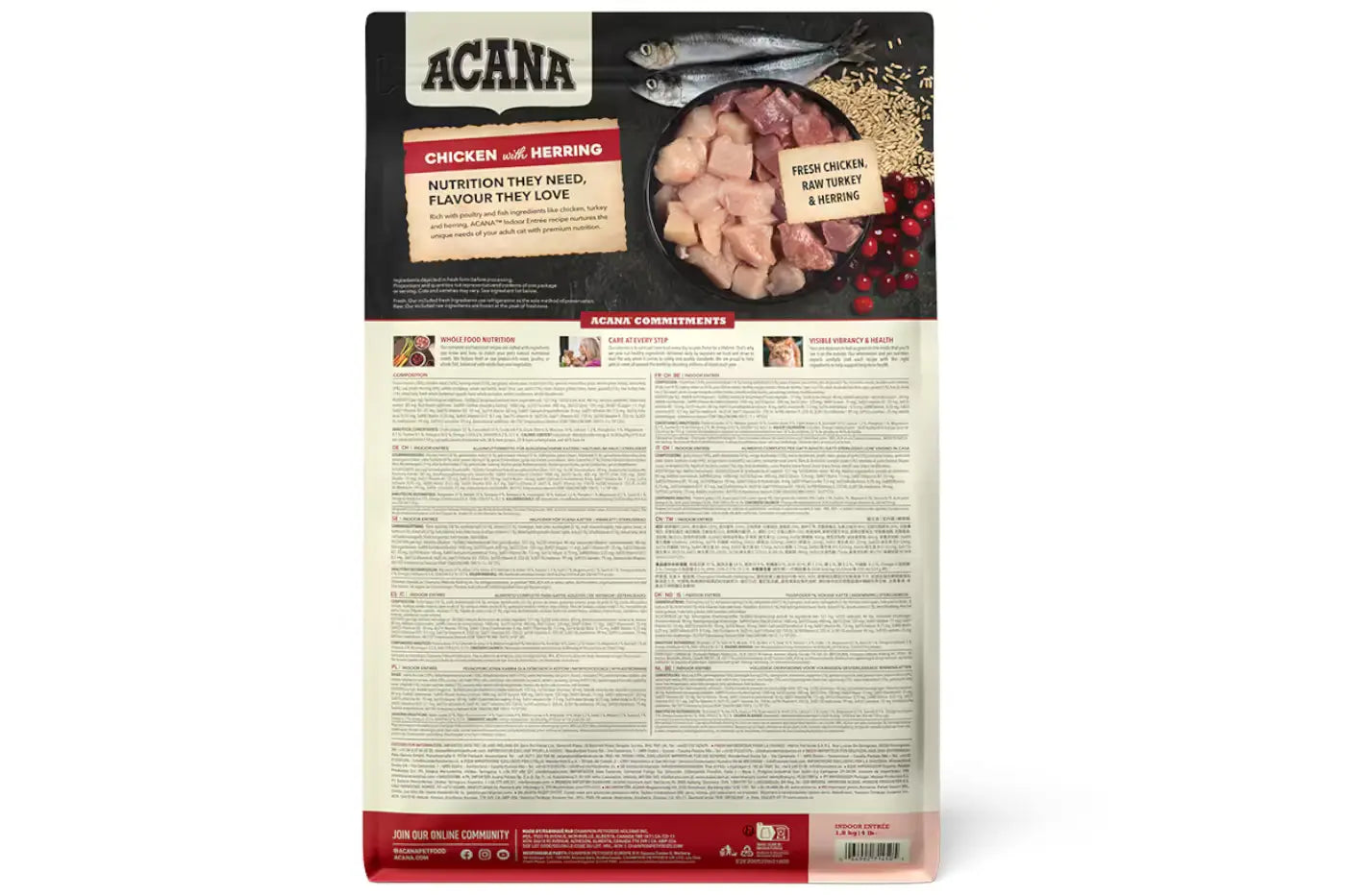 ACANA Indoor Entrée Cat Food 1.8kg Dry Cat Food