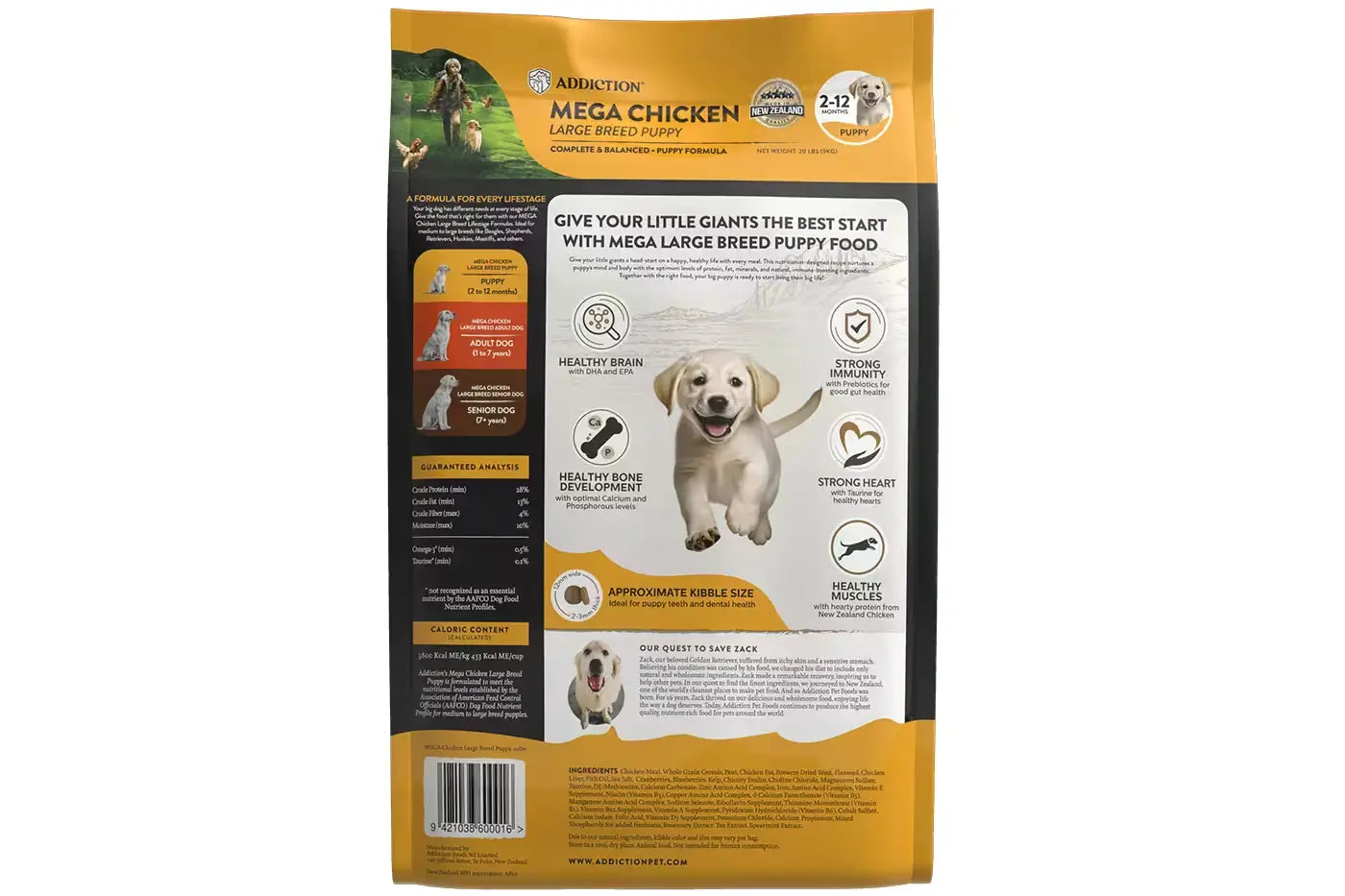 Addiction MEGA Chicken Large Breed Puppy Dry Dog Food Dry Puppy Food