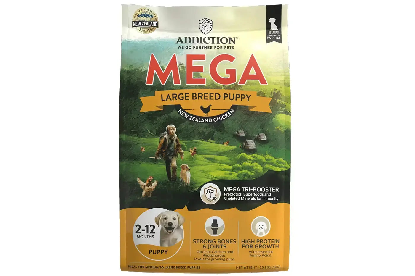 Addiction MEGA Chicken Large Breed Puppy Dry Dog Food Dry Puppy Food