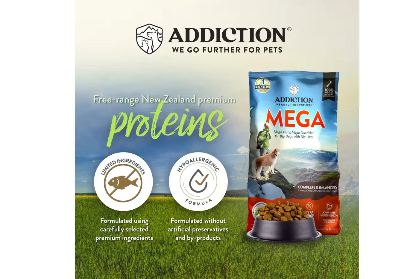 Addiction MEGA Lamb and Beef Dry Dog Food Dry Dog Food