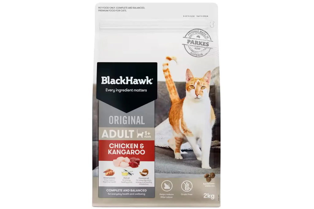 Black Hawk Adult Cat Chicken and Kangaroo 2kg Dry Cat Food