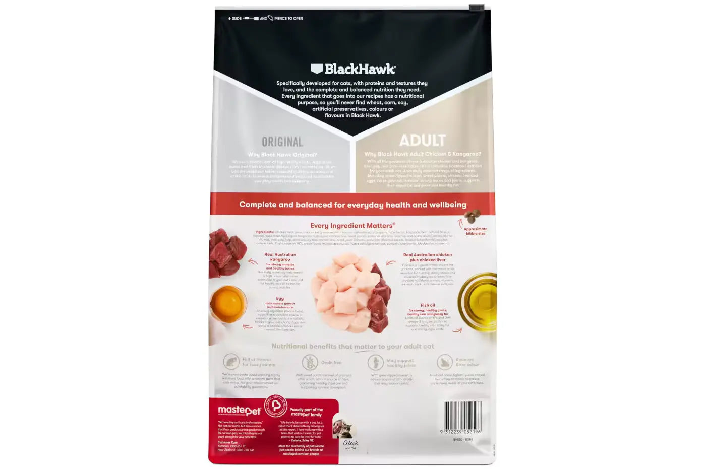 Black Hawk Adult Cat Chicken and Kangaroo Dry Cat Food