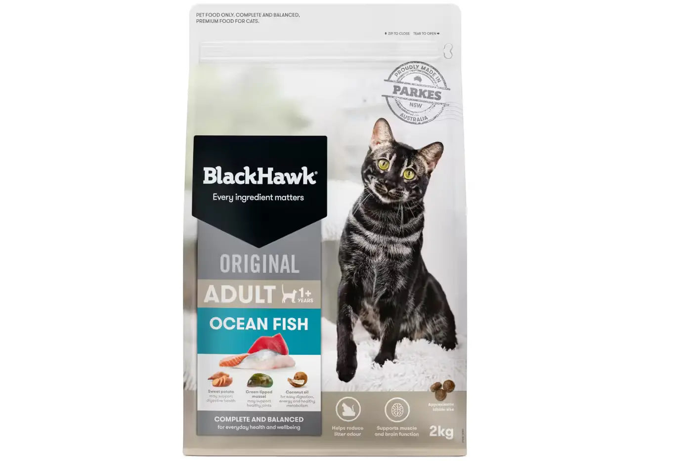 Black Hawk Adult Cat Ocean Fish 2kg Dry Cat Food