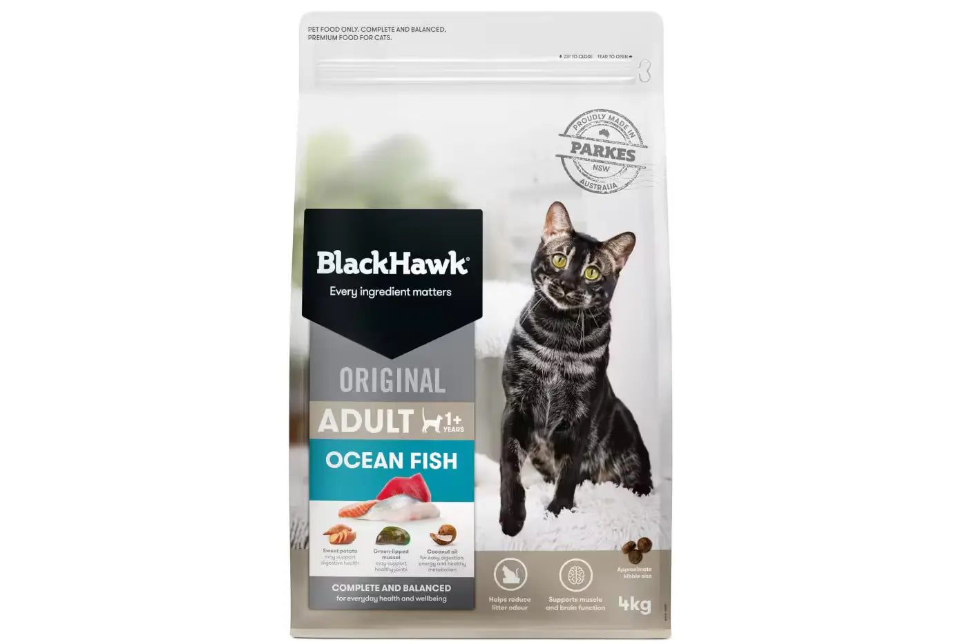 Black Hawk Adult Cat Ocean Fish 4kg Dry Cat Food