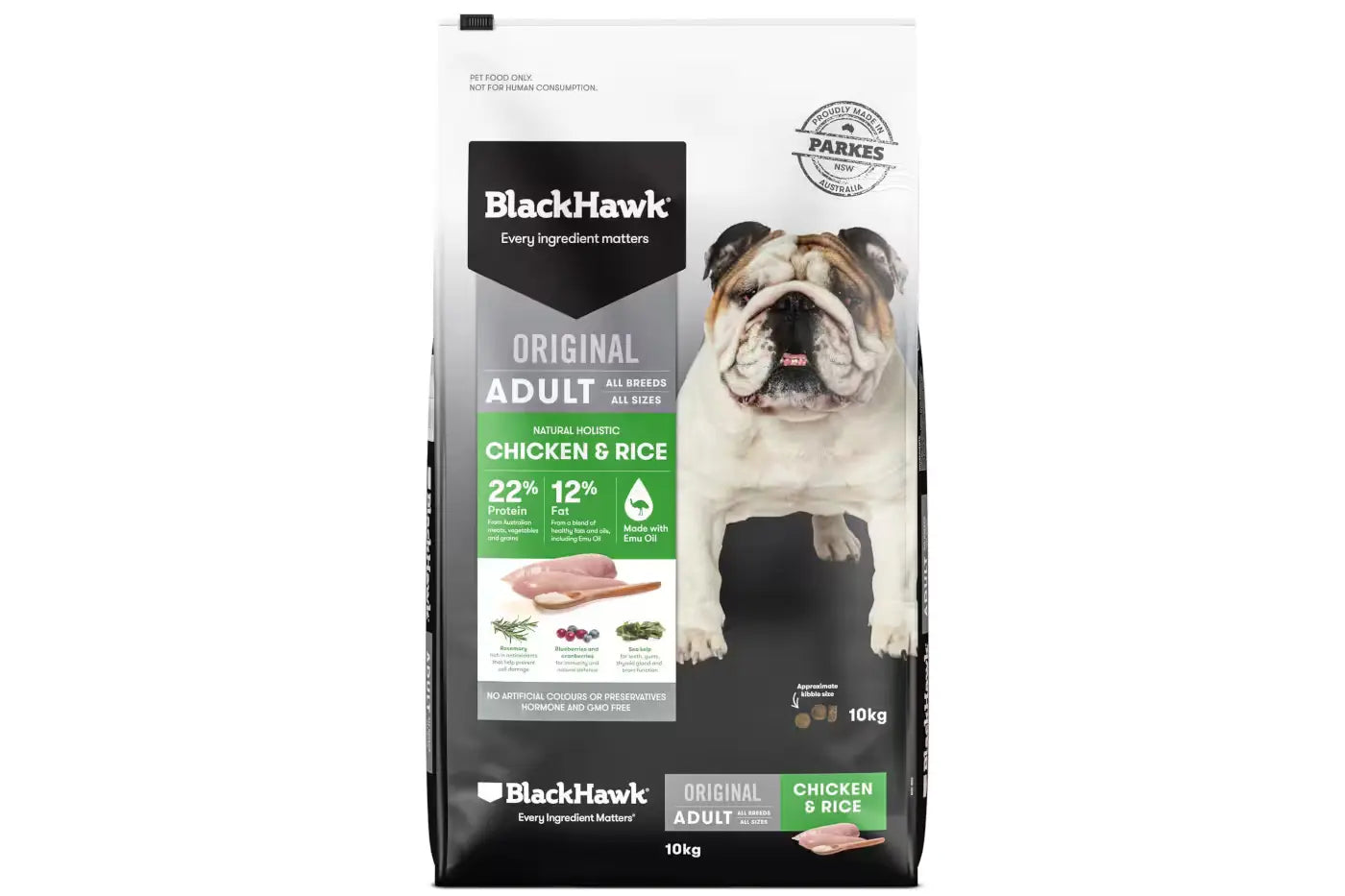 Black Hawk Chicken and Rice Dry Adult Dog Food 10kg Dry Dog Food