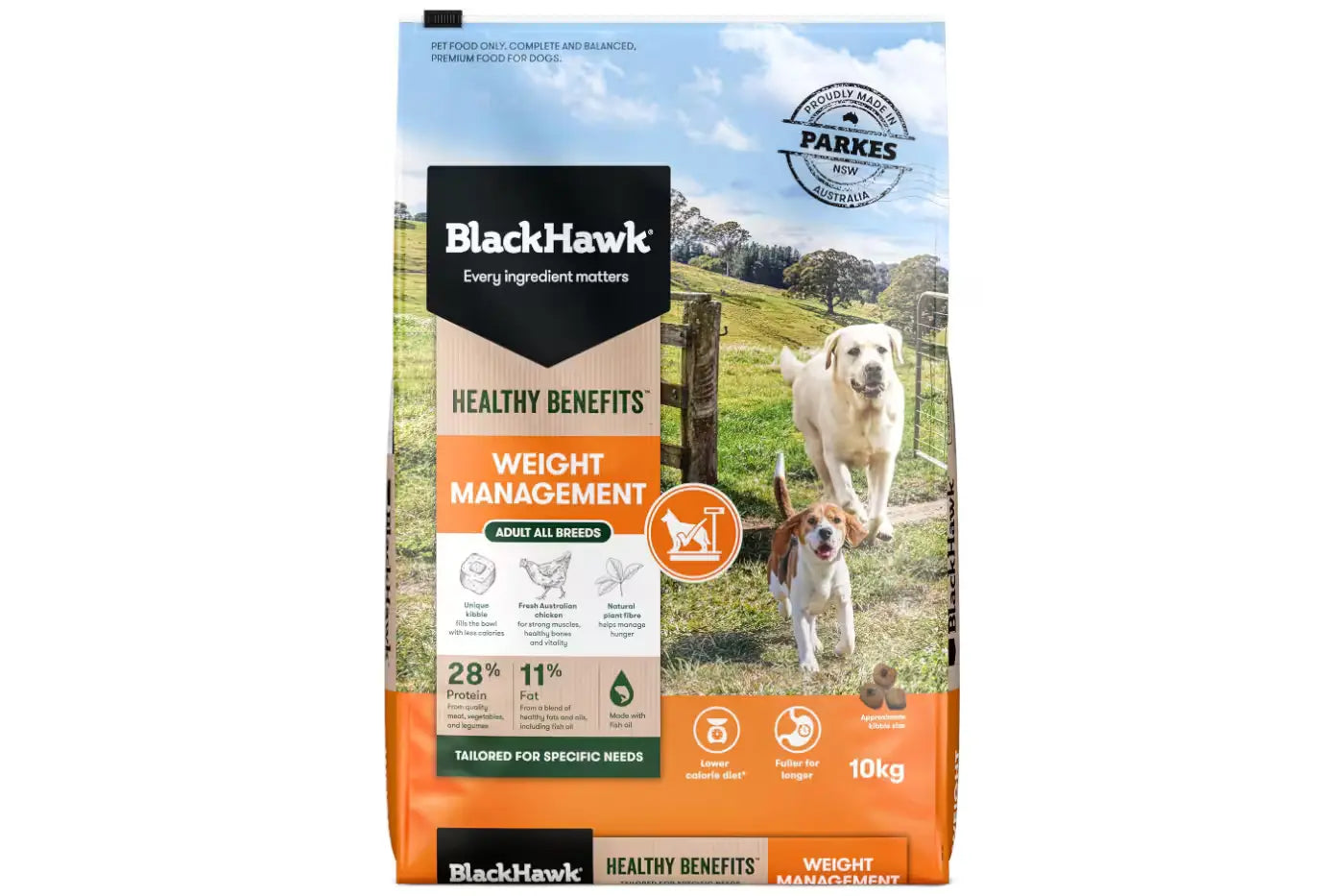 Black Hawk Healthy Benefits Weight Management Dry Dog Food 10kg Dry Dog Food