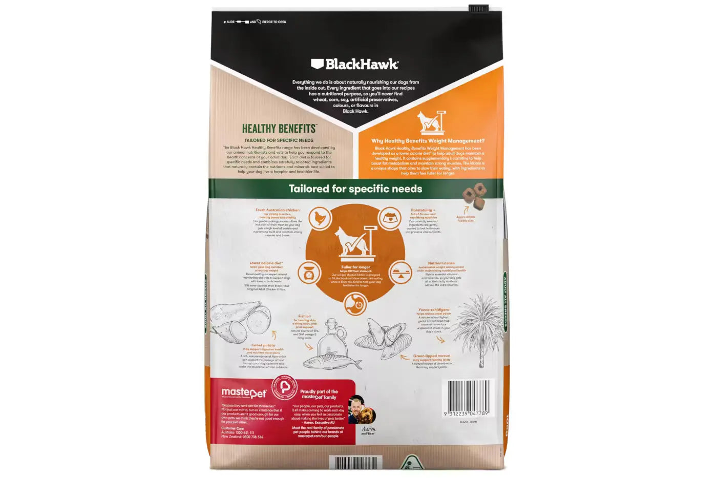 Black Hawk Healthy Benefits Weight Management Dry Dog Food 10kg Dry Dog Food