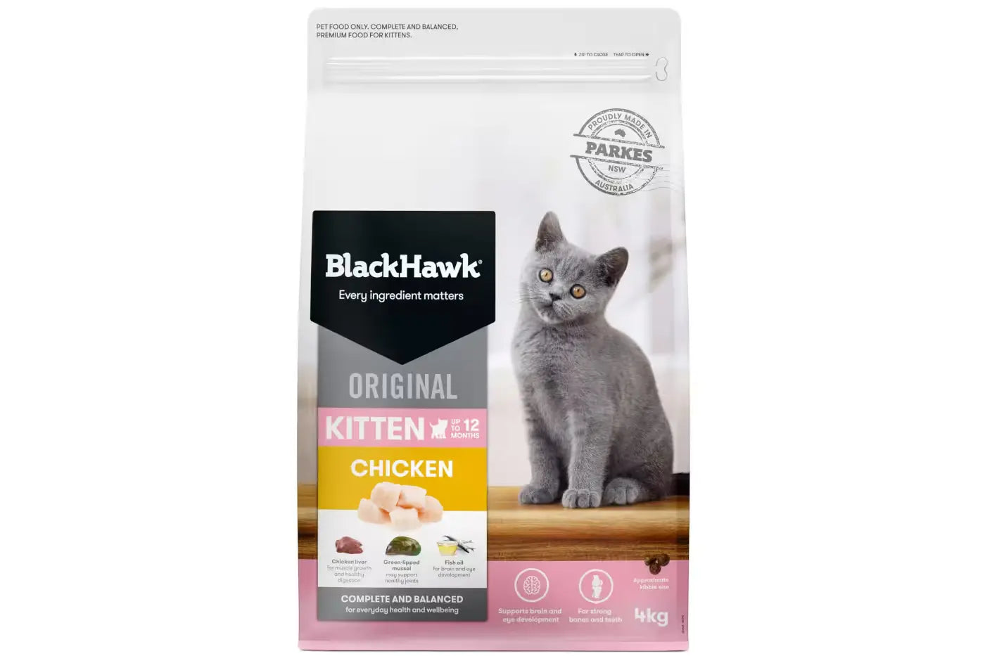 Black Hawk Kitten Chicken 4kg Dry Cat Food