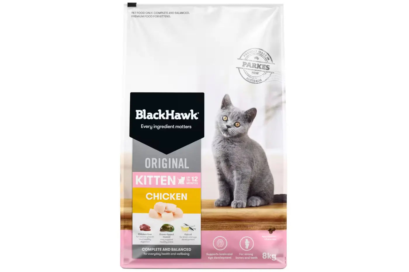 Black Hawk Kitten Chicken 8kg Dry Cat Food