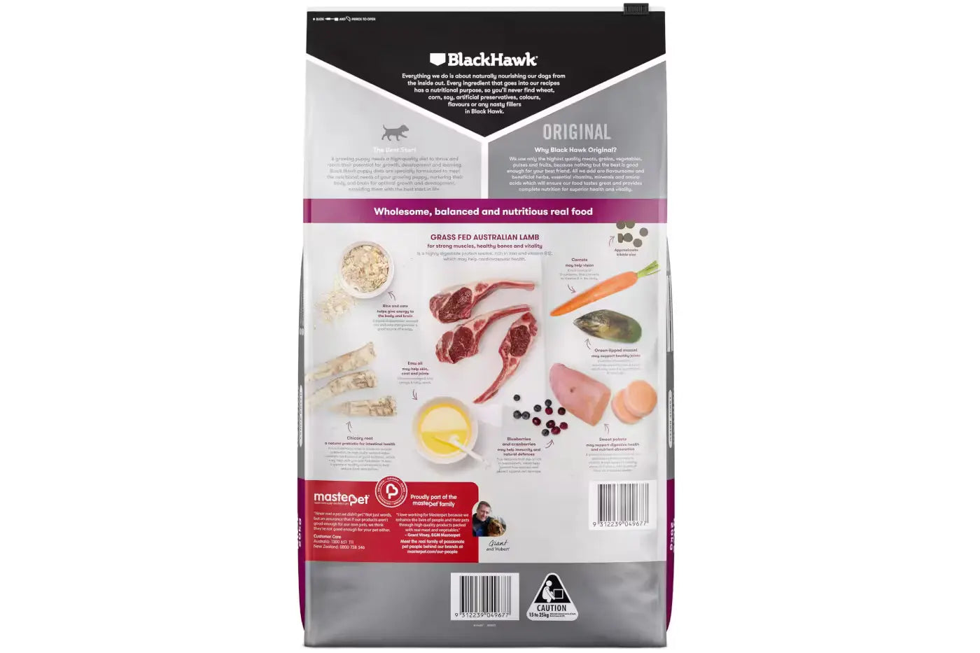 Black Hawk Puppy Large Breed Lamb and Rice Dry Puppy Food 20kg Dry Puppy Food