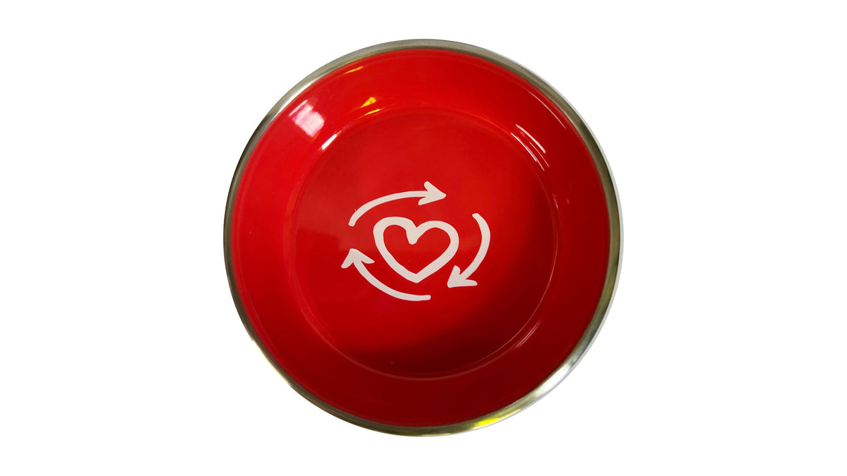 Durabolz Stainless Steel Cat Dish – 190 mL Red