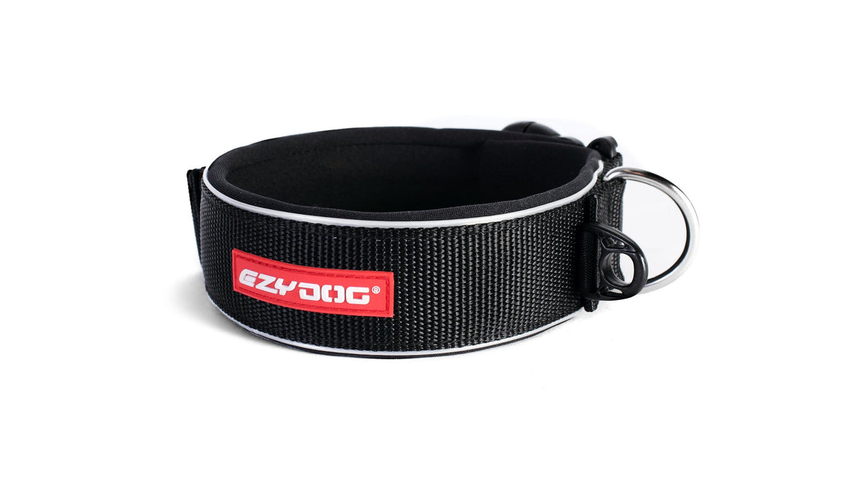 EzyDog Neo Classic Wide Dog Collar – Black