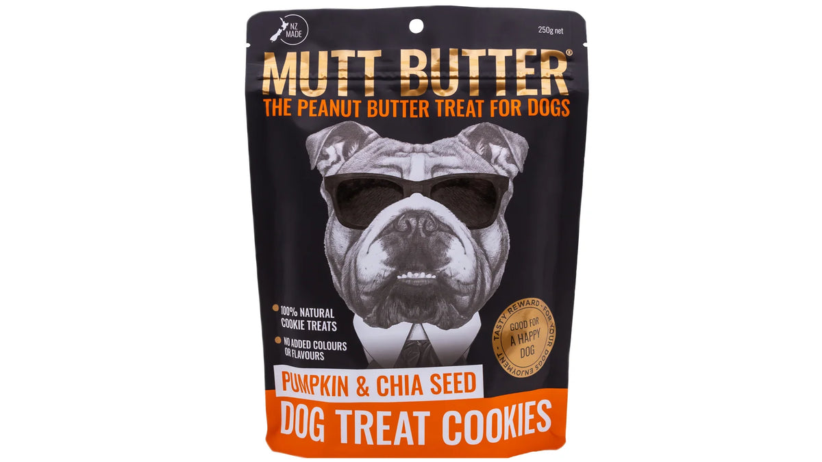Mutt Butter Dog Treat Cookies Pumpkin & Chia Seed 250g