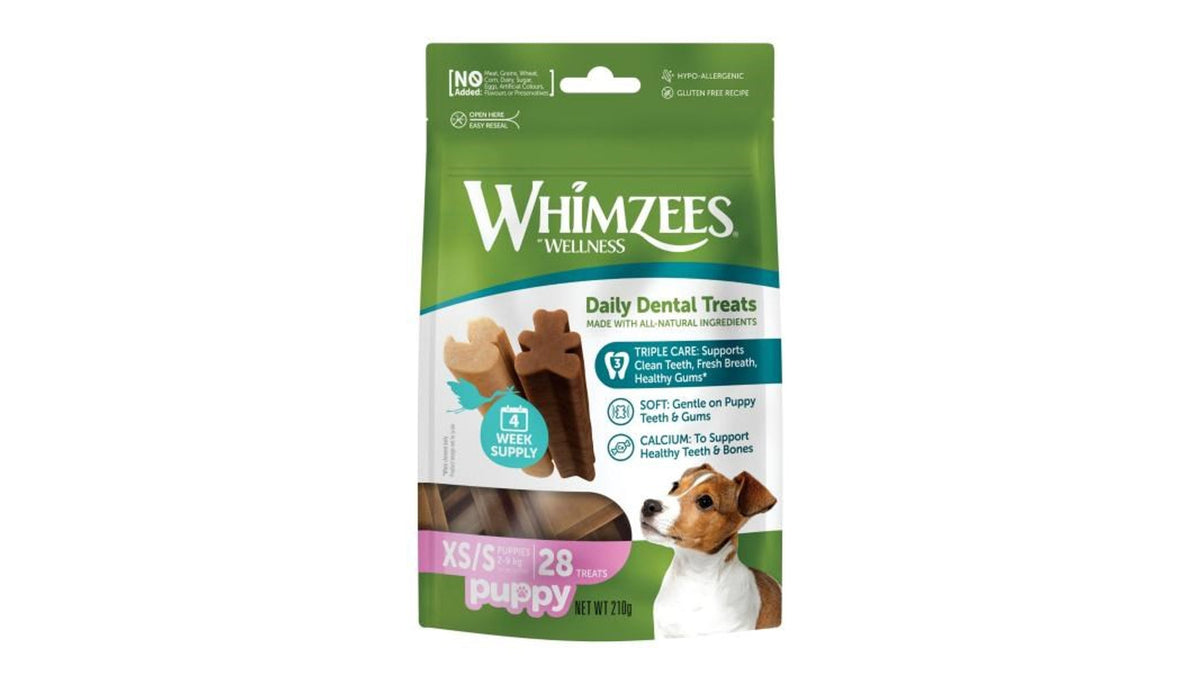 Whimzees Puppy - Dental Dog Treats Extra Small/Small - 28 Pack